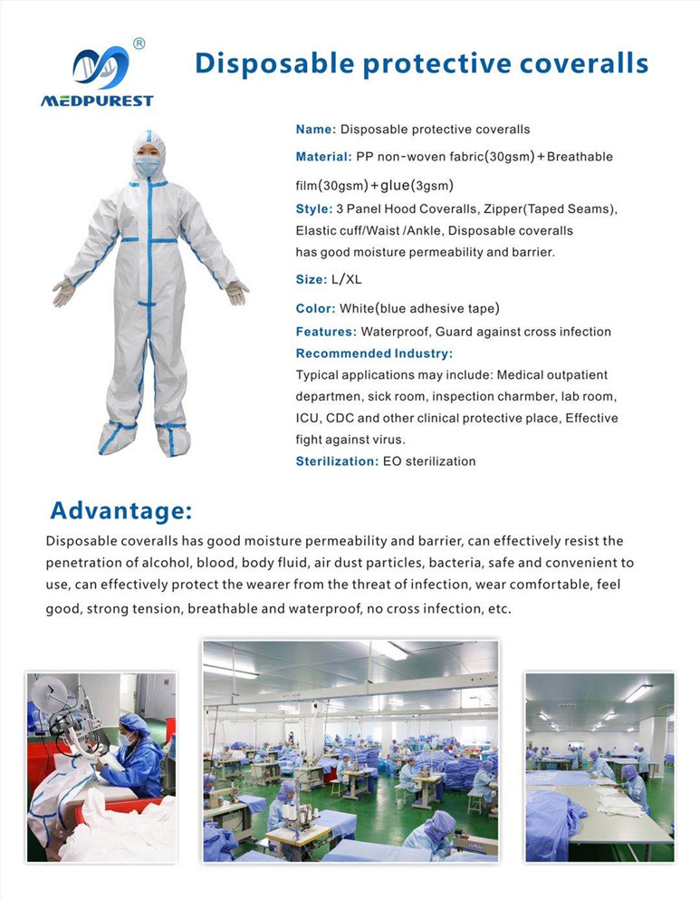 Disposable Protective coveralls